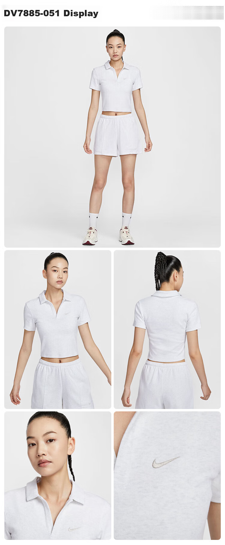 NIKE Spring And Summer Women's Short-Sleeve T-Shirt, POLO Shirt, Sporty Casual, Simple And Fashionable, DV7885-629 Red S 2