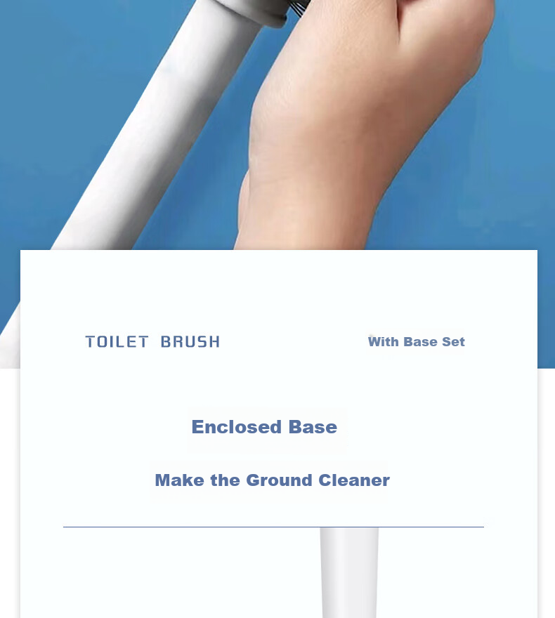 Jiapinhui Toilet Brush with Base, Cleaning Brush, Bathroom Toilet Cleaning Brush, Long-Handled Spherical Brush Set ZX-1587 9