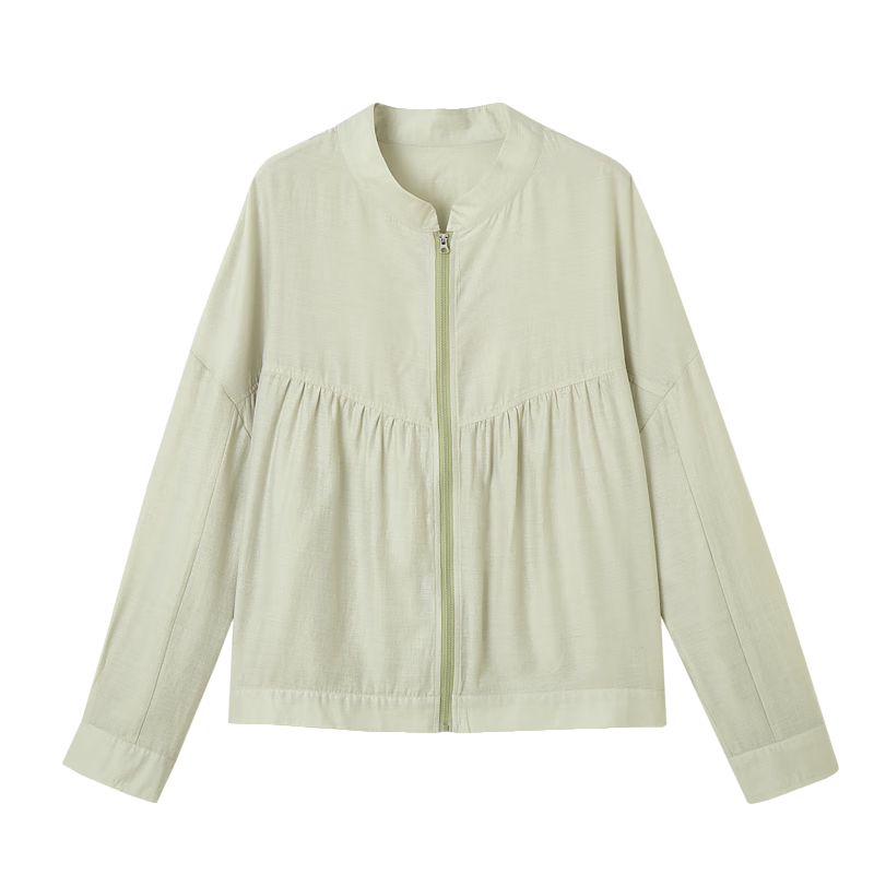 Dme [Air Conditioning Shirt Jacket], Spring And Autumn Stand-Up Collar, Loose-Fitting Drop-Shoulder Thin Jacket, Women's Short Style