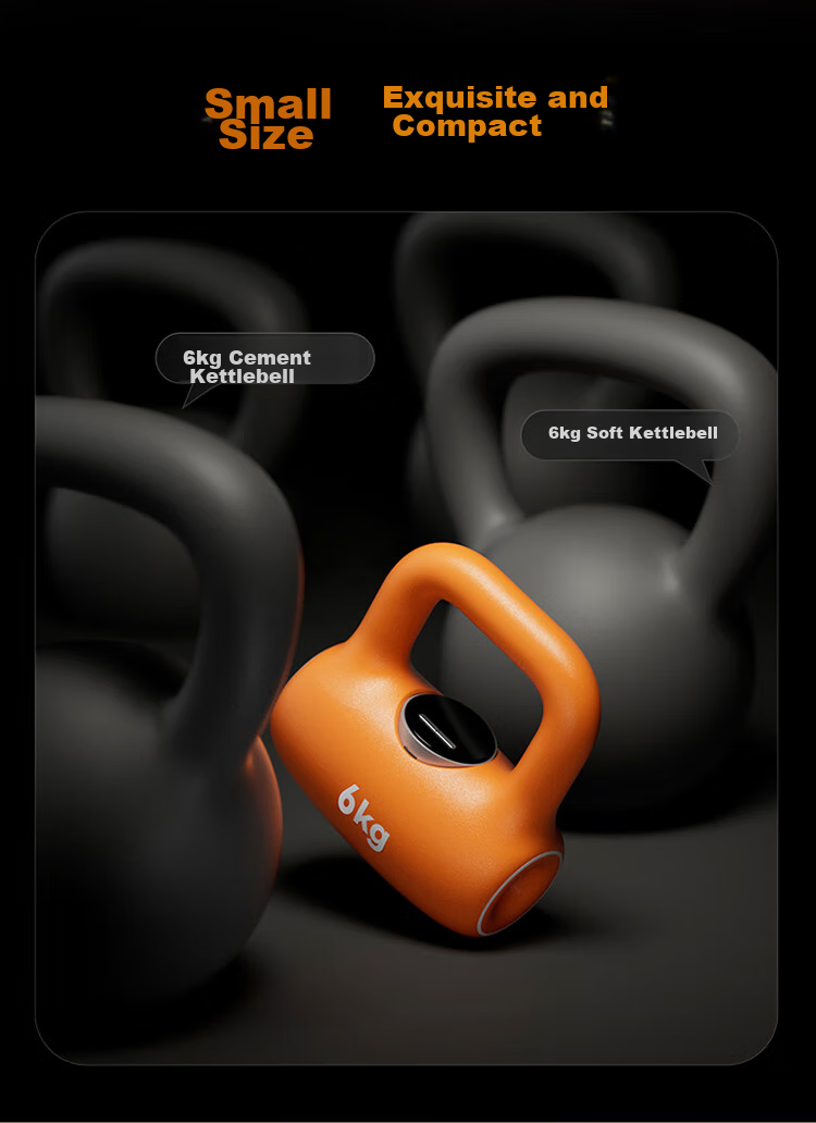 PHILIPS Smart Kettlebell Fitness Equipment for Men And Women, Home Dumbbells for Arm Exercises, Squats, Glute Training And Body Shaping, Orange 4KG 8