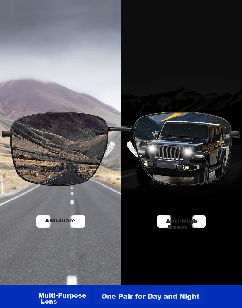 CAPONI Photochromic Polarized Sunglasses for Men, Day And Night Use, Driving-Specific Night Vision Glasses, Anti-Glare High Beam Protectio 7