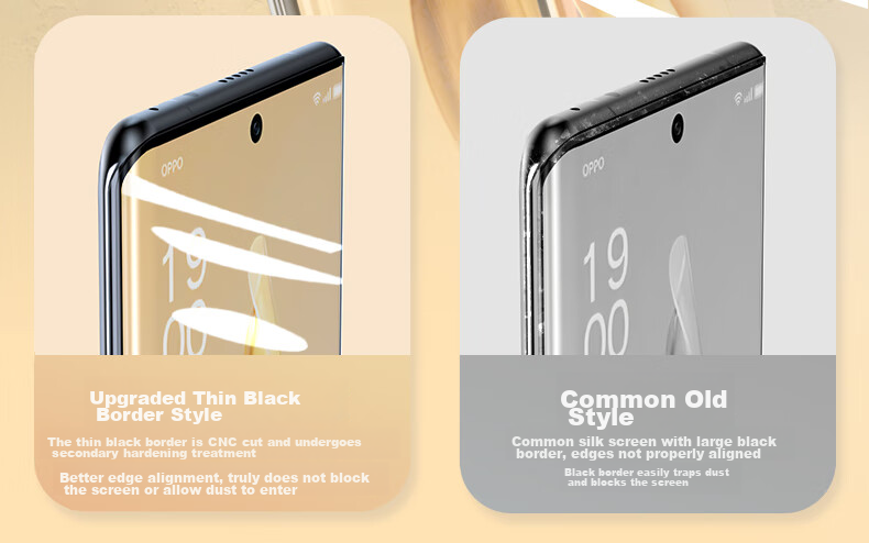 LLUNC Tempered Glass Screen Protector for OPPO Reno10, Compatible with Reno9pro/pro+, Reno9 Universal Curved Coverage Ultra-Thin Ultra-Clear Shatterproof Anti-Fingerprint Protective Film 11