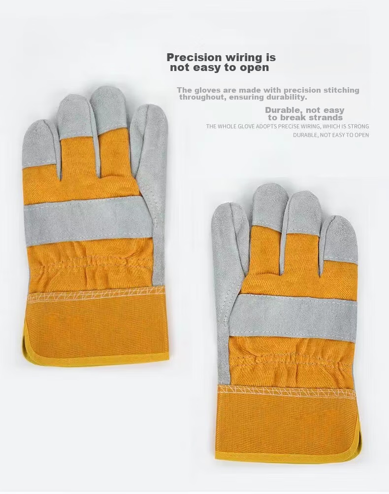 Andatong Welding Gloves, Heat-Resistant Welding Gloves, Wear-Resistant Thickened Cowhide Gloves, Protective Work Gloves 5
