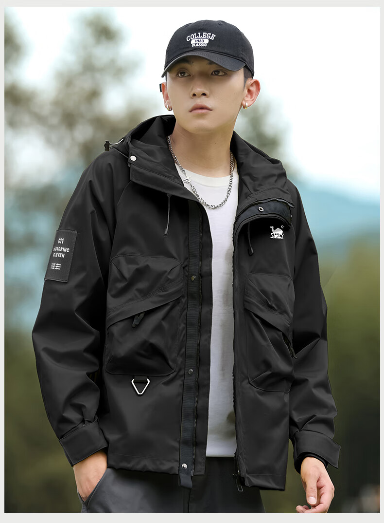 EASTERN CAMEL Couple's Workwear Jacket for Men And Women, Outdoor Sports Hiking Camping Large Pocket Functional Windproof Coat 9
