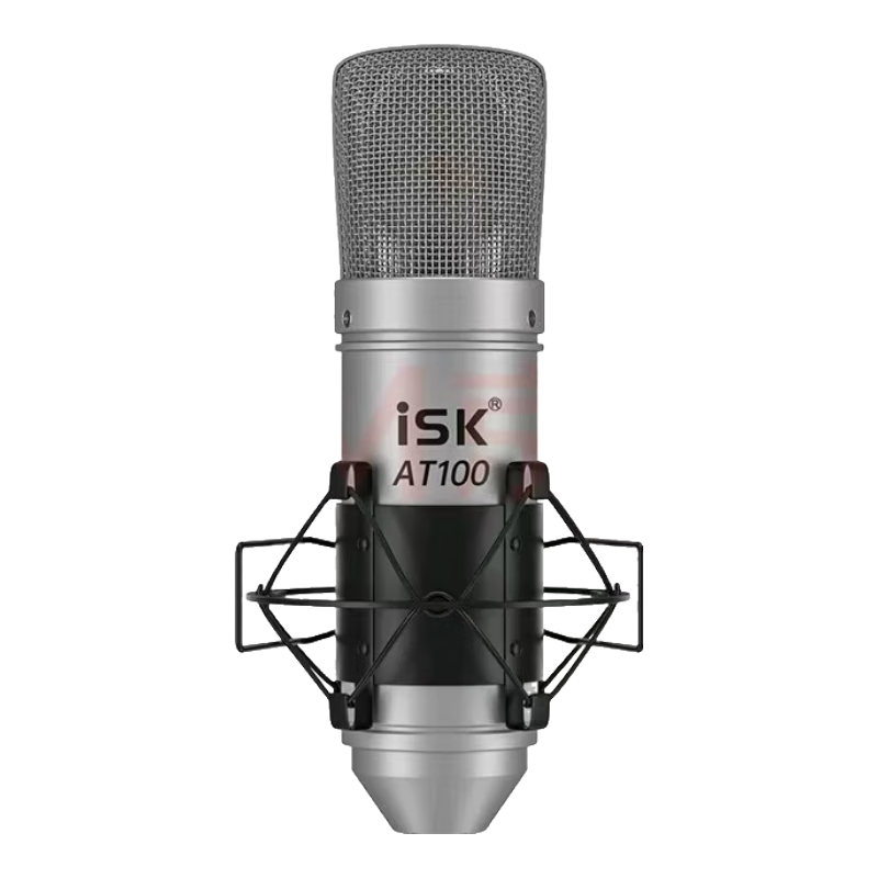 ISK AT100, Power-Free 5V Condenser Microphone, for Mobile Phones And Computers, Sound Card, Speakers, Karaoke for Everyone, Douyin And Kuaishou Live Streaming Equipment, Shouting Microphone, Network Karaoke Recording, Professional Microphone