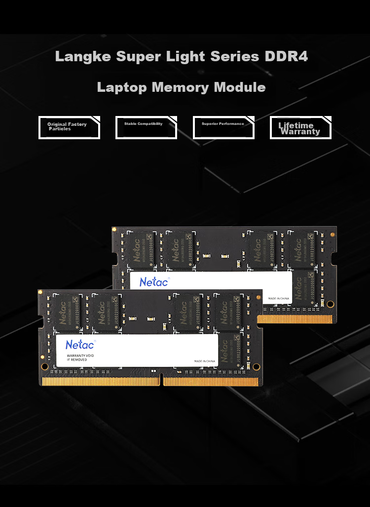 Netac 8GB DDR4 2666 Laptop Memory Module, Ultra Light Series 1
