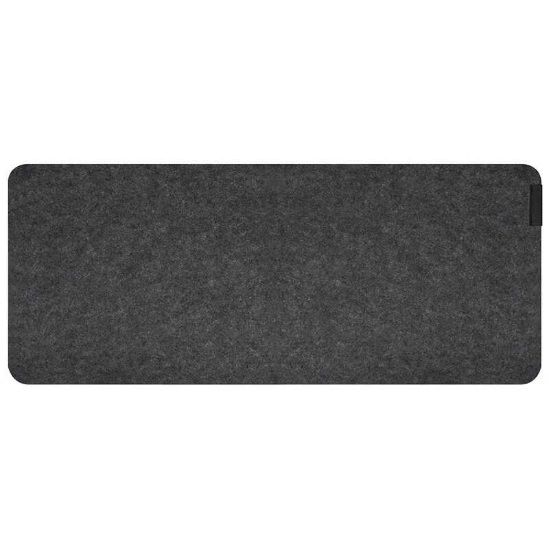 EXCO Mouse Pad Felt Desk Mat Large Size 700*300mm Computer Desk Office Gaming Keyboard Pad Wear-Resistant Non-Slip Bottom Skin-Friendly Thickened Desk Pad, Rollable And Portable, Black-Gray 0253 9