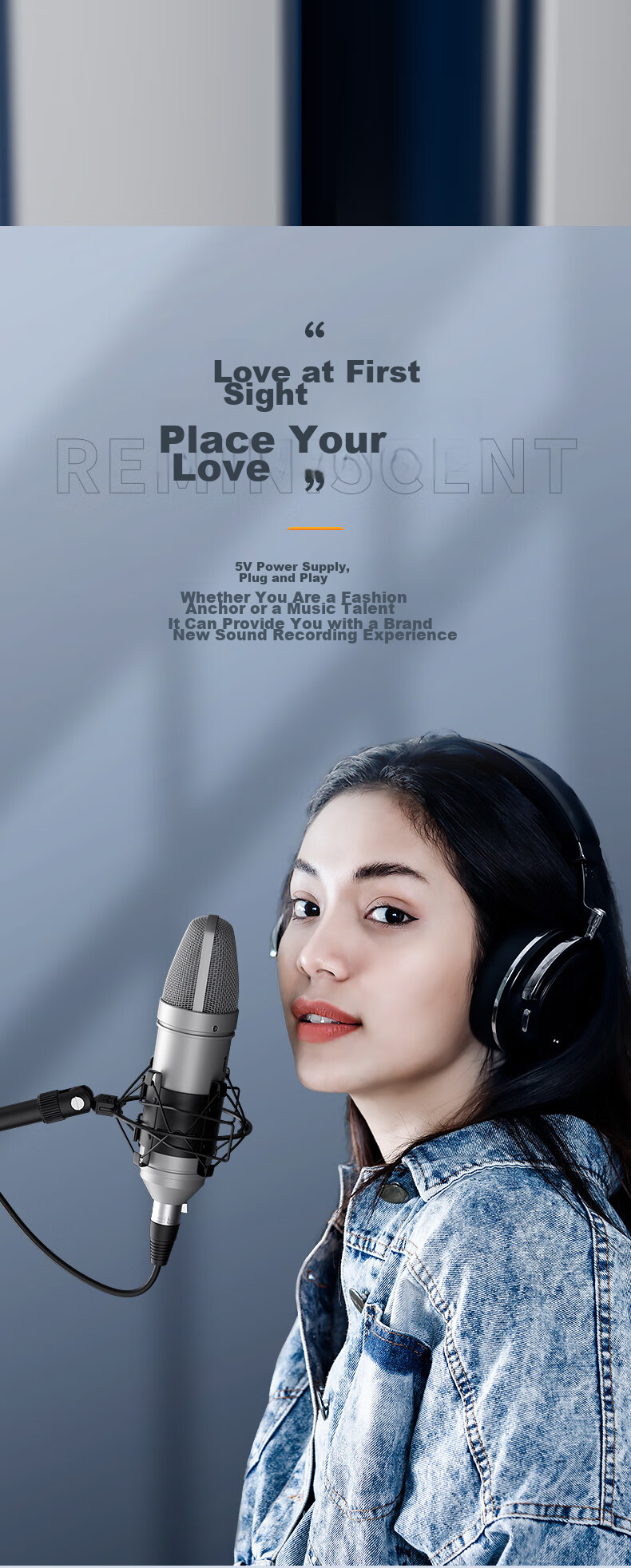 ISK AT100 Microphone Live Streaming Sound Card Equipment Complete Set for Mobile Phones, Karaoke, Computer Singing, Electronic Music, Shouting, Recording, Universal Wired Condenser Microphone 4