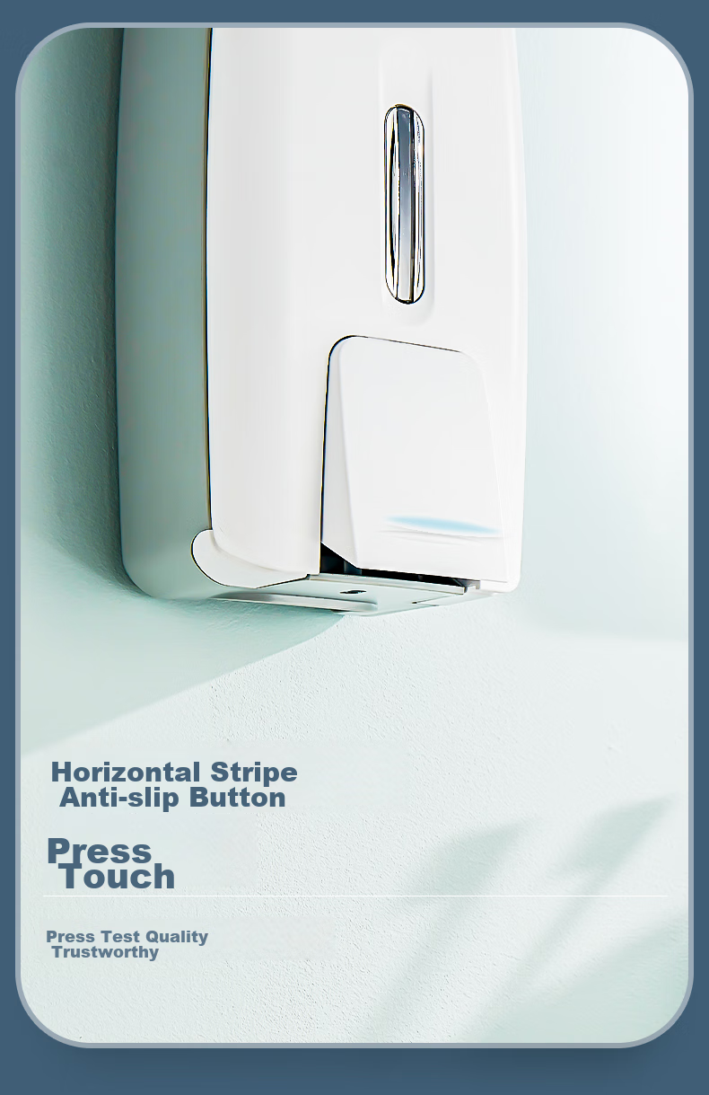 Interhasa! F9088 Wall-Mounted Manual Soap Dispenser, Push-Button Soap Dispenser, Kitchen Dish Soap Bottle, Hand Sanitizer Container, No Drilling Required 7