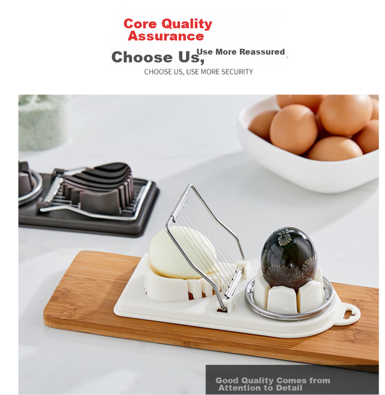Jingmao Multifunctional Egg Cutter, Stainless Steel Egg Cutting Tool, Household Device for Cutting Preserved Eggs And Century Eggs, Separator And Slicer 3