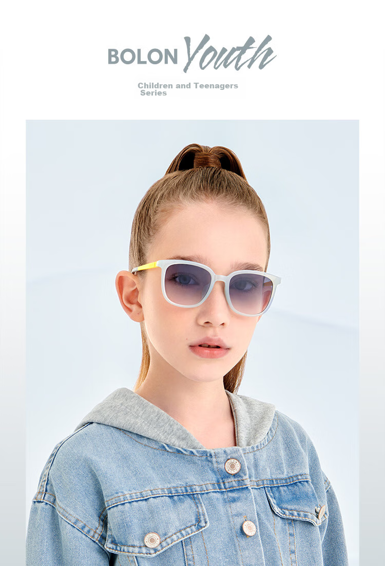 BOLON Eyeglasses, Casual Square And Round Frame, Children's Sunglasses, Boys And Girls UV Protection Sunglasses, BK5012A80 2
