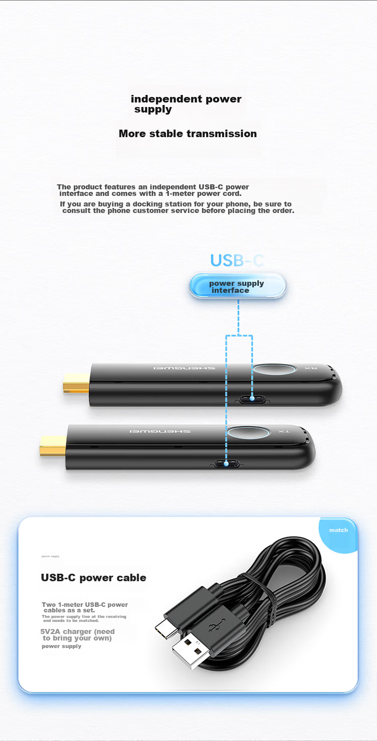 Shengwei HDMI Enterprise-Grade Wireless Screen Mirroring Device, High-Definition Conference Sharing, Laptop to Projector TV Transmitter, Point-To 30 Meters, DHD005AB 17