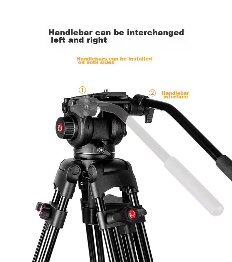 Hakutatz Hakutatz 2061 Camera Tripod, Professional Photography Gimbal, Camera Tripod, Micro Film Wedding Video Live Streaming Sliding Rail, Hydraulic Damping Gimbal 12