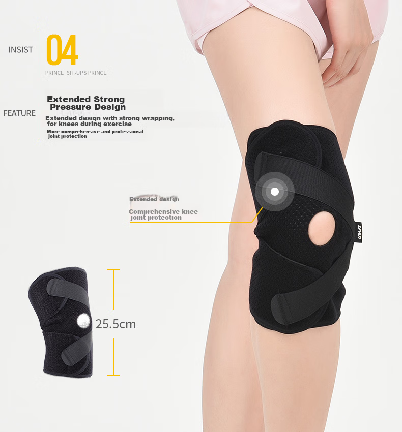 D&M Sports Knee Pads for Men, Basketball Protective Gear, Lightweight Breathable Soccer Knee Pads, Imported from Japan, Black, Single Pack 8