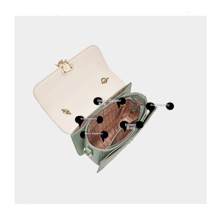 Aokang Women's Handbag, 2026 New Trendy Cowhide Small Square Bag, Light Luxury Crossbody Shoulder Bag, Birthday Mother's Day Gift for Girlfriend Or Wife 16