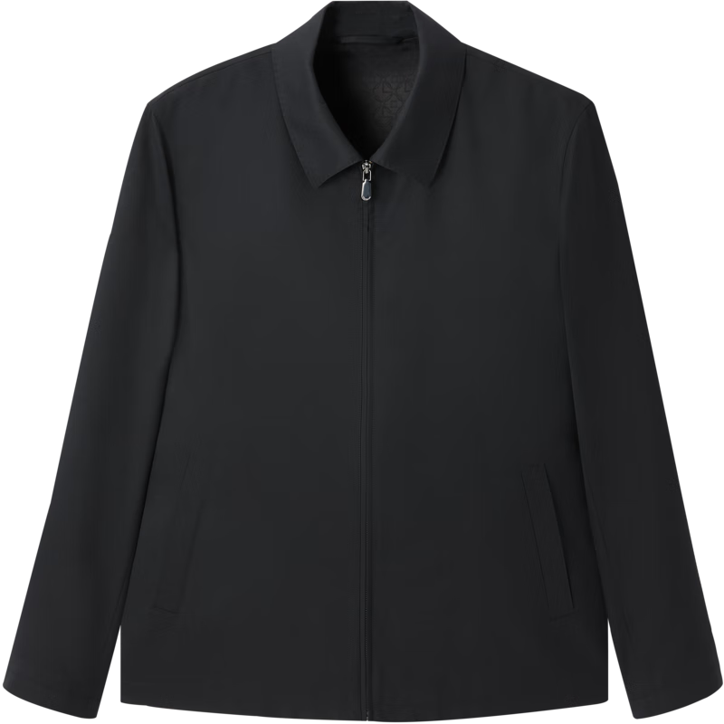 Goldlion [Cloud Master] Spring And Summer Anti-Static Washable Wool Lapel Business Suit Jacket for Men, Black, XL