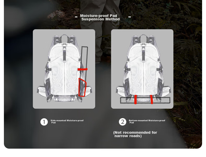 WEWOO Outdoor Hiking Backpack, Lightweight Rucksack, Professional New Model, Large Capacity, Travel Sports Waterproof Nylon, White 13