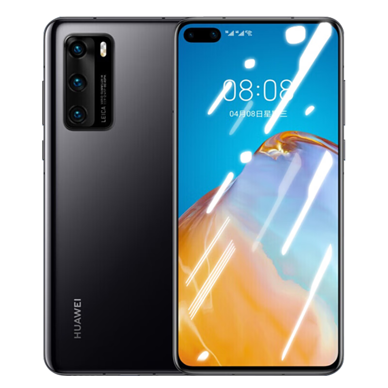 LANGLING [2-Pack] Tempered Glass Screen Protector for Huawei P40 / Full Coverage HD Anti-Fingerprint Shatterproof Ultra HD Phone Protective Film for Huawei P40