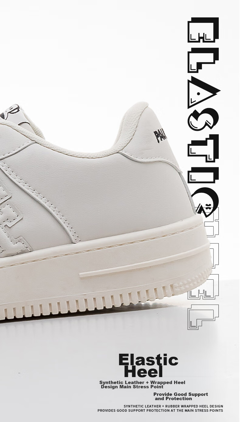 Paul Frank Casual Shoes, Women's White Sneakers, Versatile Couple Style, Men's Campus Fashion Sports Skateboard Shoes, 254U White Women's Size 37 11