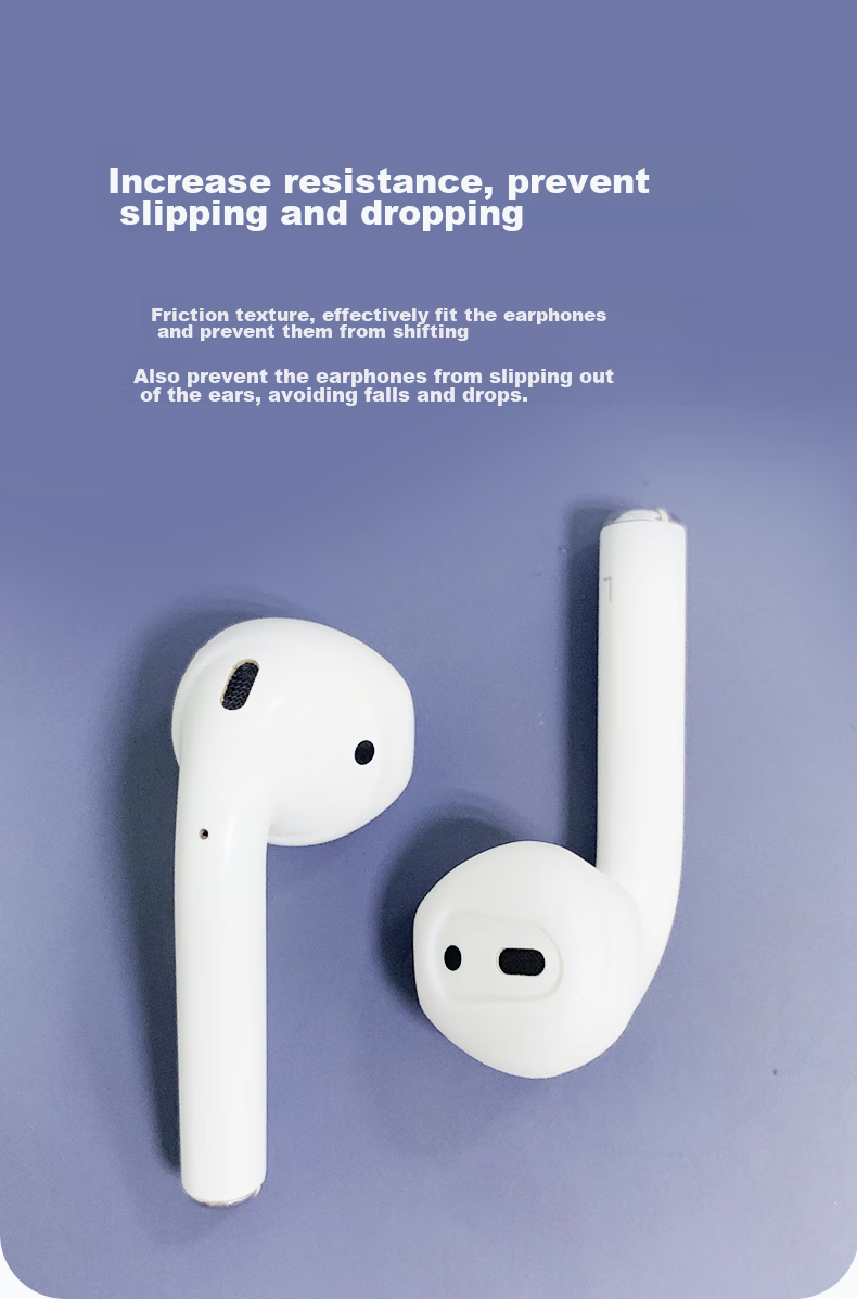Masentek ES11 Earphone Eartip Protective Cover, Compatible with AirPods 1/2 First And Second Generation Bluetooth Headphones, Apple Pro34 Third And Fourth Generation Semi-In Earphones, Non-Slip Silicone Accessory 8