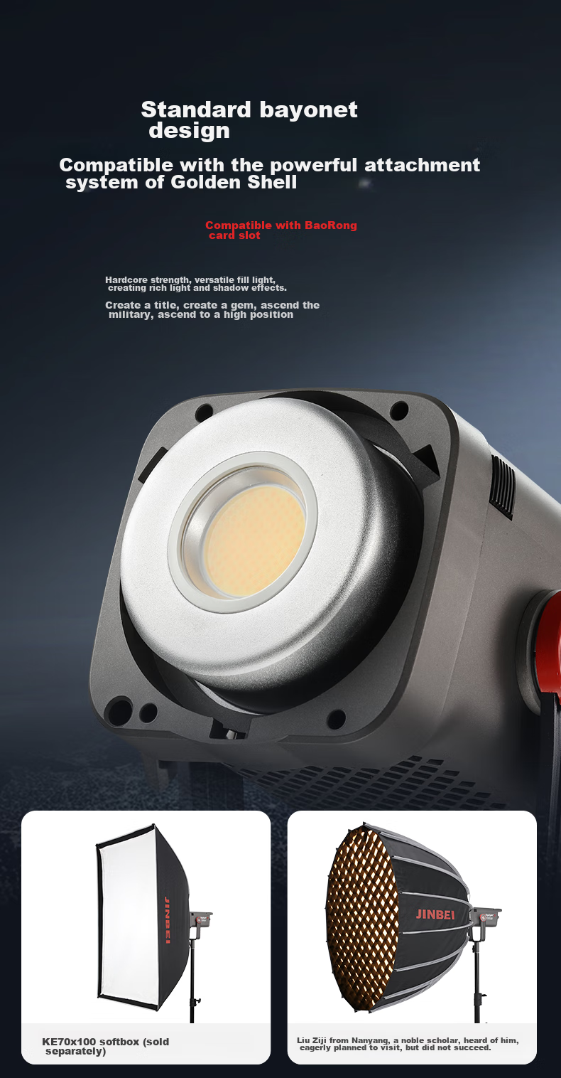 JINBEI EF150 Upgraded JL160BI Live Streaming Video Fill Light, for Streamers, Green Screen, Studio Photography LED Constant Light, Hair Lighting, Atmosphere Lighting, Studio Portrait Deep Shadow Soft Light 13