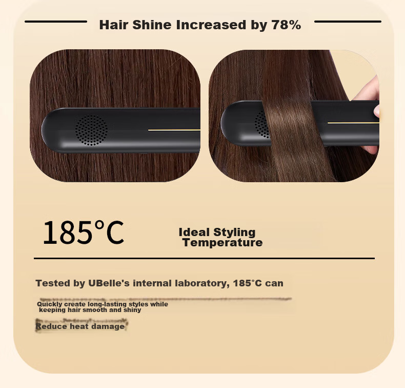 UBelle [Mid-Autumn Festival Gift] Cold Wind Wireless Straight Hair Brush, Negative Ion Hair Care, Non-Damaging Straightening Iron, Portable One-Comb Instant Smoothness, High Crown Frizz Improvement, Birthday Gift for Girlfriend 19