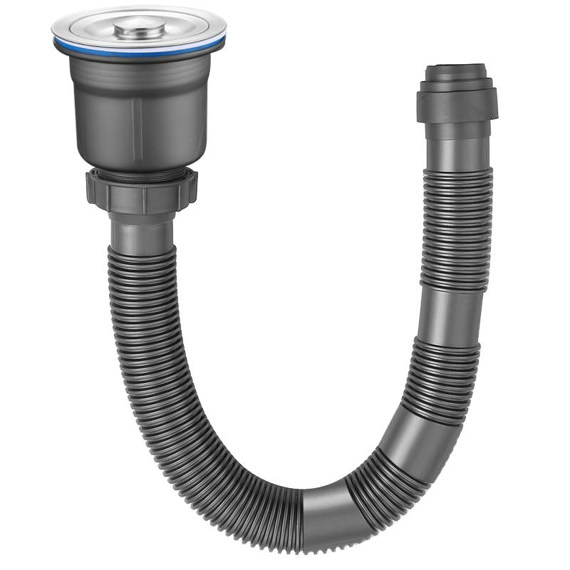 HSPA Sink Drain Pipe Anti-Odor Kitchen Drain Set, Dishwashing Sink Drain, Single Basin Sink Drain, Kitchen Accessories