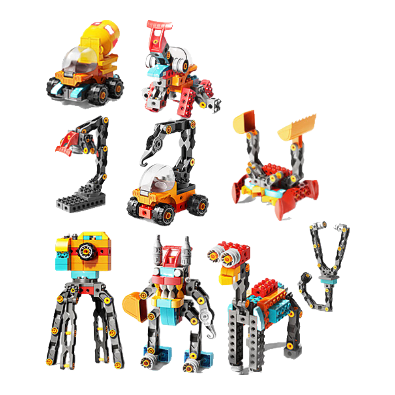 FEELO Children's Gear Building Block Toy, Birthday Gift for Boys And Girls, Linkage Series Stage 2 with 138 Pieces, 2212
