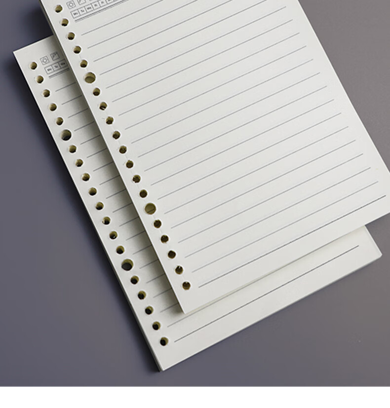 XUCHEN B5 Loose-Leaf Paper 100gsm 80 Sheets 160 Pages 9-Hole Refill Notebook Inner Pages Lined Thickened Replacement Core Memo Book 1 Pack Customizable Logo 3