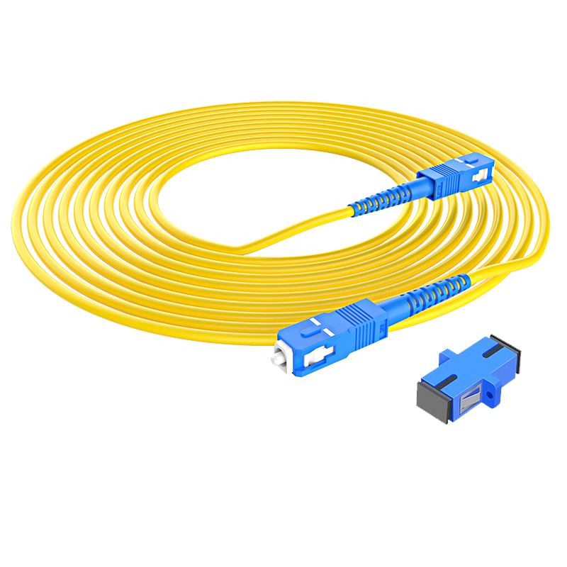 EB-LINK Engineering Telecom-Grade Fiber Optic Extension Cable, Pre-Buried Fiber to Home Line, 20 Meters, SC-SC Single Mode Single Core Large Square Head, for Home Use, Compatible with China Telecom And Mobile Broadband Networks