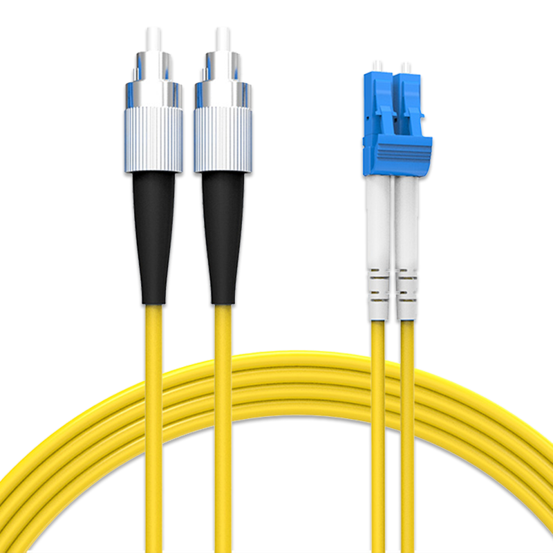 Guanghang Telecom-Grade Fiber Optic Patch Cable, LC-FC Single-Mode Dual-Core, 1 Meter Indoor Fiber Optic Cable, Low Smoke Zero Halogen Environmentally Friendly Outer Sheath, Transceiver Pigtail, GH-LF01