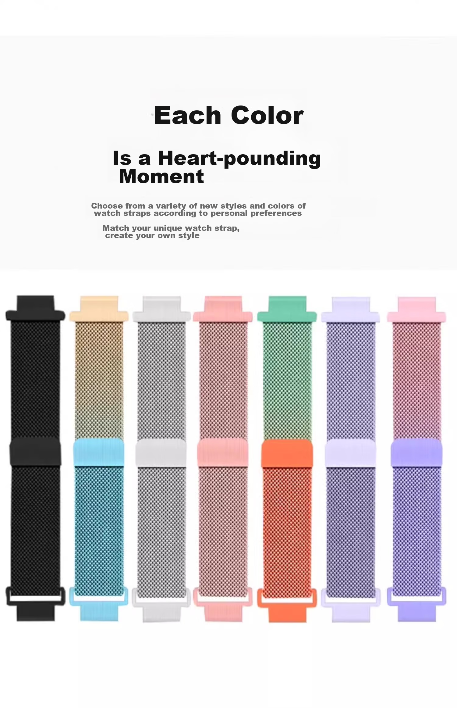 Iboann Compatible Watch Band for Xiaotianc Z11, Magnetic for Z10/Z9/Z8A/Z7S/Z6Pro Smartwatch, Milanese Loop for Z5/Z1/Z2Y/Z3/Z1S/Q1A Children's Accessories 13