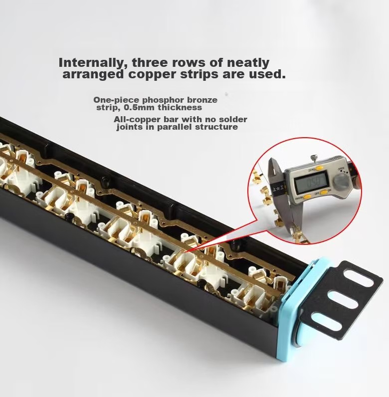 Kyfen PDU Cabinet Socket, 8-Outlet Master Control, 10A, 3 Meters, Lightning Protection, 1.5mm Flat Cable Diameter, 42mm Large Spacing, 360° Rotating Bracket, High-Power Socket 12