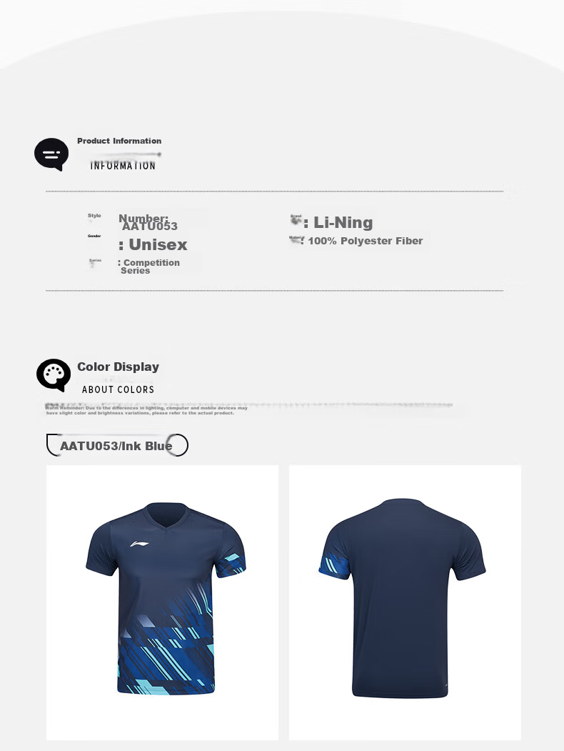Li-Ning Badminton Club Series, Unisex Competition Set, Team Uniform, Sportswear, 2XL 9