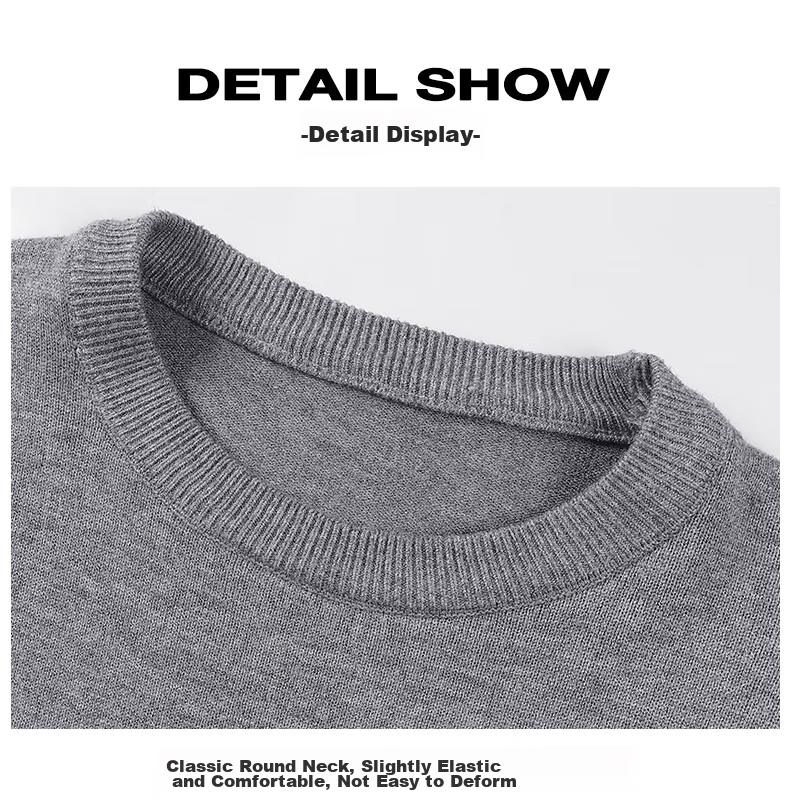 Warrior Sweater for Men, Autumn And Winter Fashion Round Neck Knit Sweater, Warm Men's Clothing Top Undershirt 23