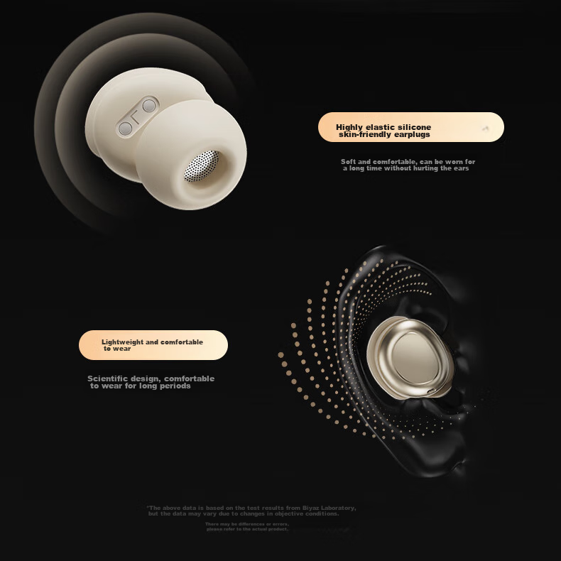 BIAZE Sleep Earphones [Sleep Bean] True Wireless In-Ear Noise-Cancelling Soundproof Hidden Earplugs for Side Sleeping, Pain-Free ASMR, Sports, Gaming, Music, Long Battery Life, Off-White 6