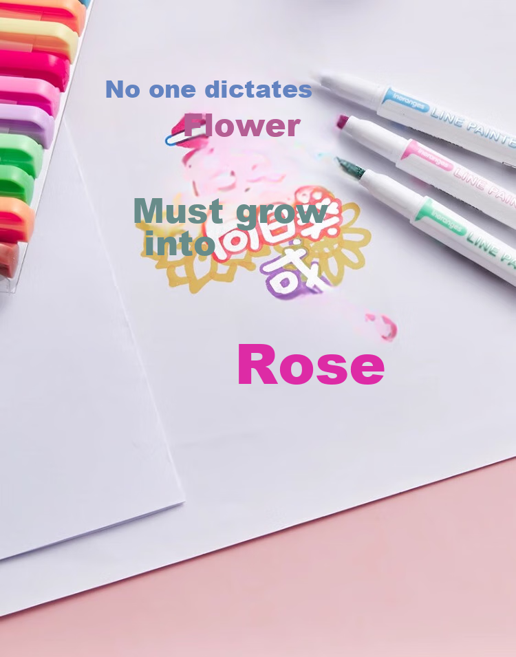 Liupintang Double-Line Outline Pen, 12 Colors, Gel Dual-Color Fluorescent Marker, for Writing, Students And Children, Floral Pattern Journaling, Colorful Pens, Curved Line Drawing, Small Newspaper Marking, Outlining Pe 10