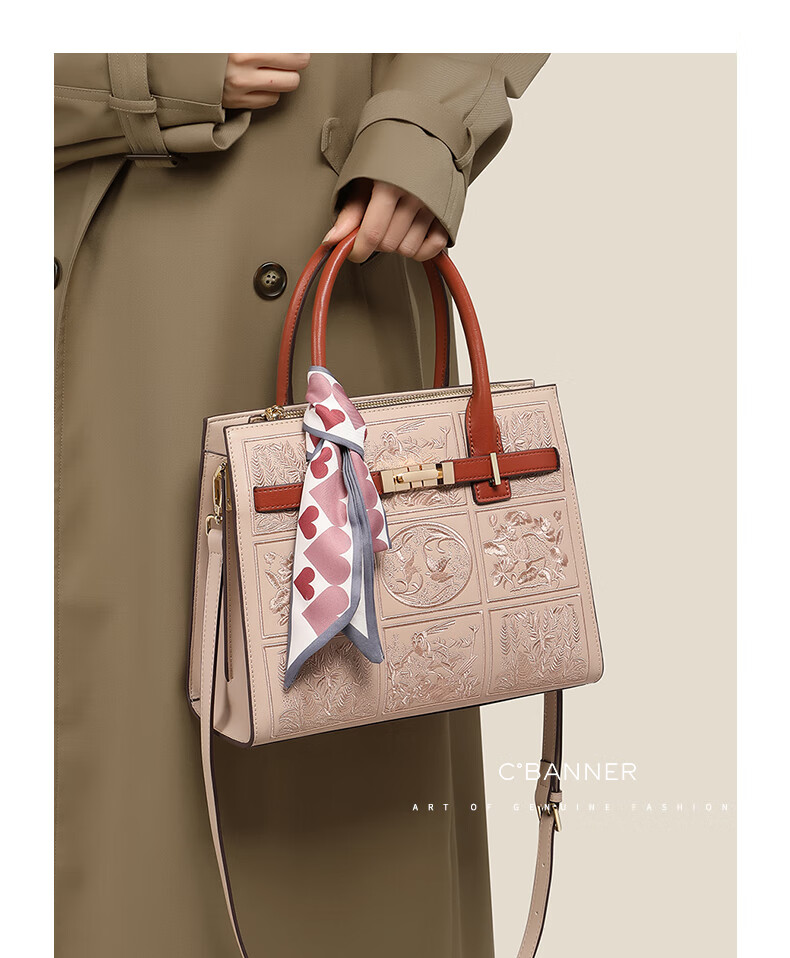 C.BANNER Leather Handbag, Large Capacity Women's Bag, Mom's Tote Bag, Shoulder Crossbody Bag, Brand Birthday Gift for Girlfriend on May 20 2