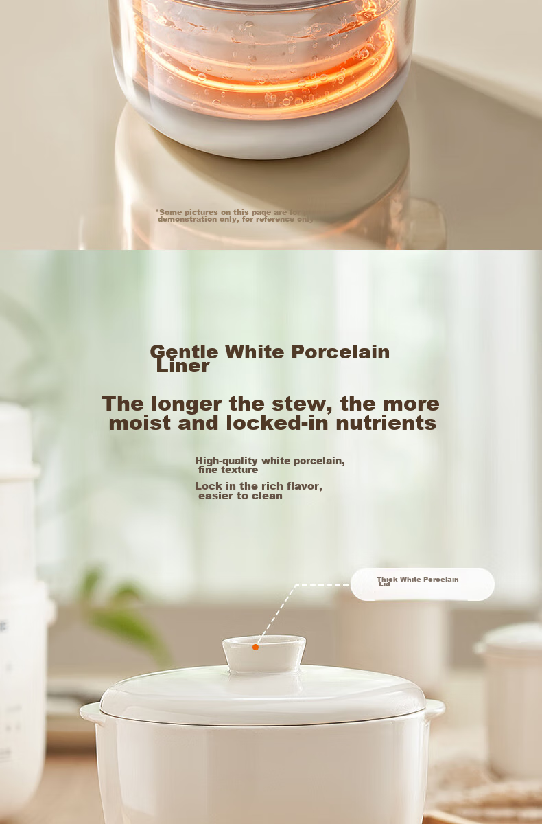 Joyoung Electric Stew Pot, Double Boiler, Multi-Functional Pot, Baby Food Cooker, Soup Pot, Bird's Nest Stew Pot, Soup Stew Pot, Steamer, One Pot with Three Inner Pots GD187 6
