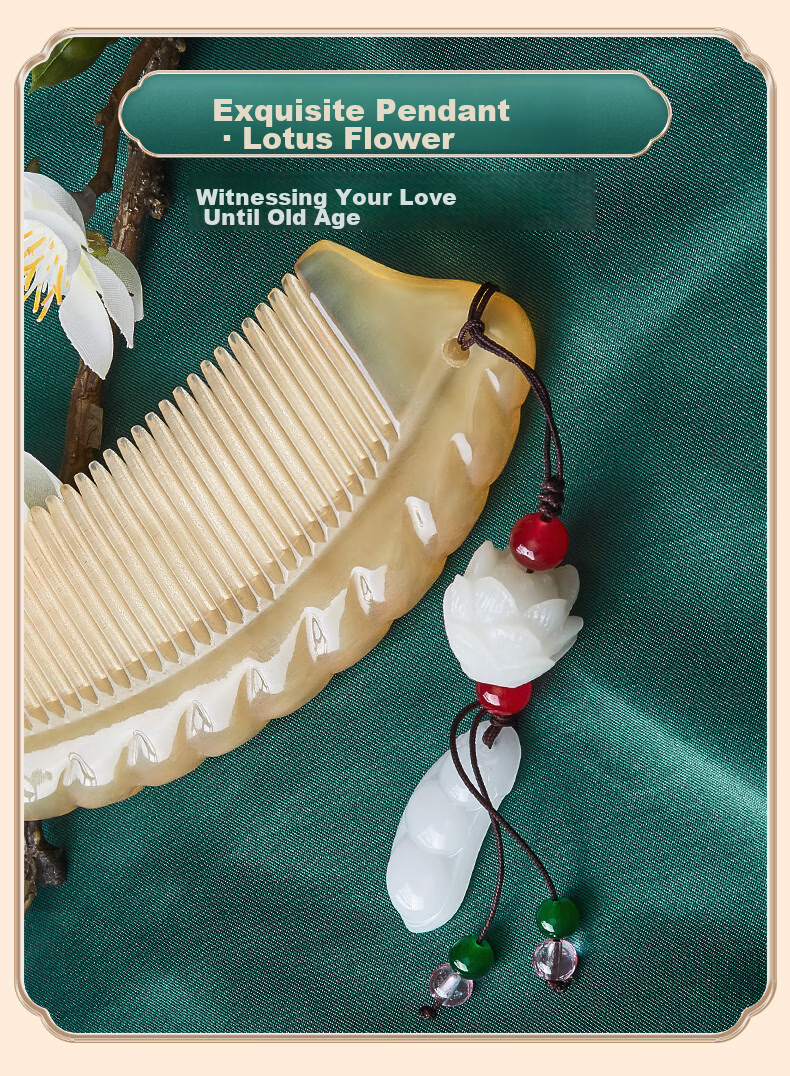 Danpo Premium Niche Ox Horn Comb, Birthday Gift for Women, Girlfriend, Wife, Mother, Father, Elders, Mid-Autumn Festival Gift, Practical High-End Companion Gift, Commemorative Present 7