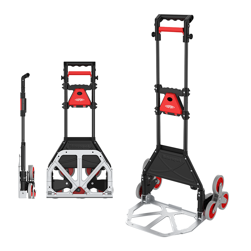 DU PONT Nai'an Series Folding Grocery Cart with Handle, Portable Luggage Trolley for Stairs, Moving, And Hauling