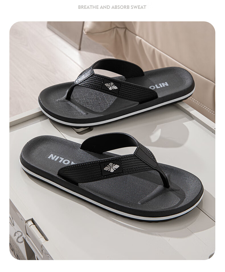 YUZHAOLIN Flip Flops for Men And Women, Beach Sandals, Outdoor Slippers, Thong Sandals, YE408 White, Size 42/43 9