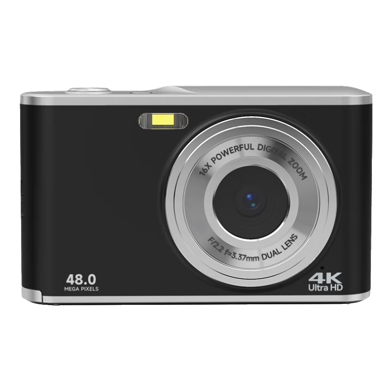CAIZU Dual Camera 64MP HD Student Digital Camera Selfie Vlog Campus Compact CCD Phone Transfer Kids Camera No Memory Card