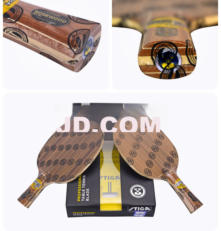 Stiga Ebony 7 Professional Table Tennis Blade, Penhold Grip, Fast Attack Looping Type 9