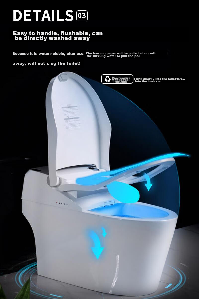 MENGTING Disposable Toilet Seat Covers, 250 Sheets, Water-Soluble, for Postpartum Women, Travel, Bathroom, Water-Soluble Toilet Seat Paper, Toilet Stickers 4
