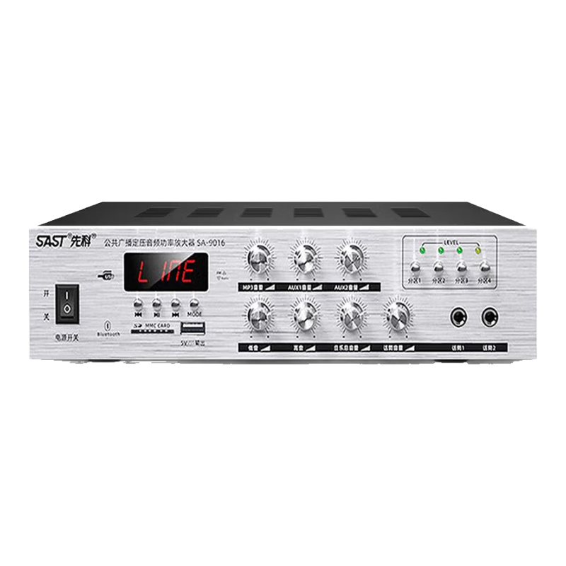 SAST 160W Constant Voltage High-Power Bluetooth Amplifier, Public Address System, Ceiling-Mounted Main Unit, Sound Column Speakers, Wall-Mounted Audio System, Store And Conference Room, Home Theater Combination, Four-Zone