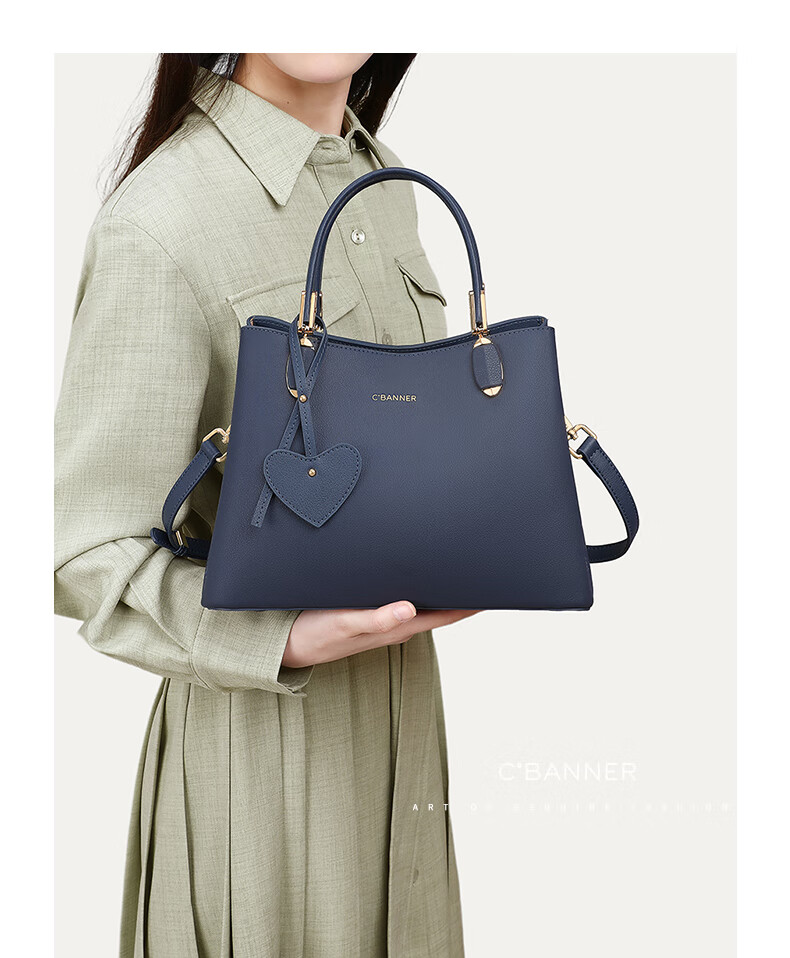 C.BANNER Leather Handbag, Women's Bag, Large Capacity Tote Bag, Mom's Shoulder Crossbody Bag, Brand Birthday Gift for Girlfriend on May 20 3