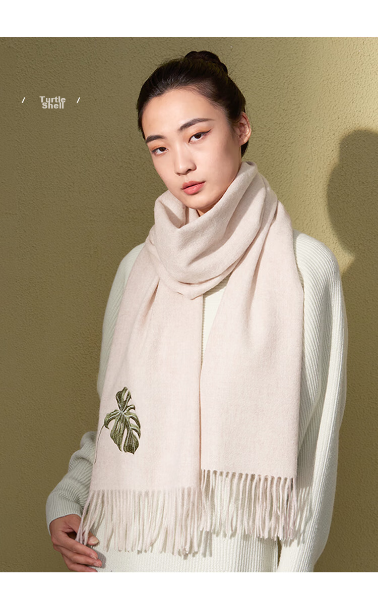Shanghaigushi 100% Wool Scarf Gift Box, Winter Warmth, Embroidered Neckwear for Men And Women, Birthday Gift for Mom Or Teacher, National Day Present 9