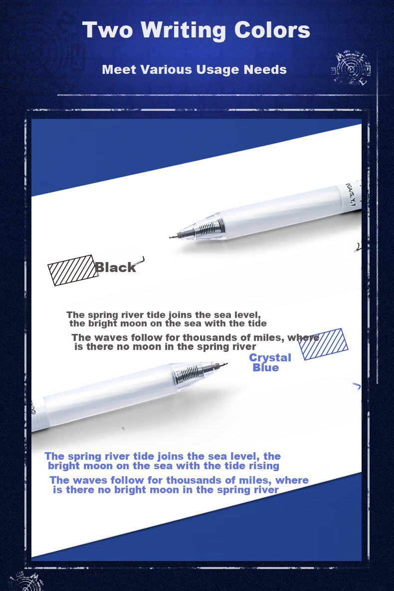 AIHAO [Back to School Essential] Detective Conan Co-Branded Elementary School Student Retractable Erasable Pen, ST Tip 0.5mm, Erasable Gel Ink Pen, Hot Erasable Pen, Crystal Blue, D2222 6