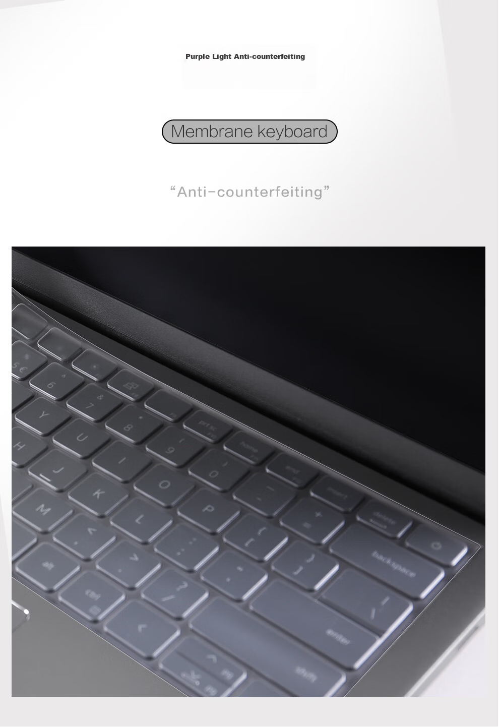 Jichuan Dell Inspiron 16 Plus-7630/14 Plus-7430/14 Pro/13 Pro Keyboard Cover, Laptop Keyboard Protective Film, TPU Transparent Dust Cover 8